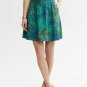 NWT Banana Republic Linen Fern Print Mini Skirt Safari Blue Green Size 4