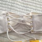 Victoria’s Secret White Bandeau Swim Top Polka Dot Crochet 34A Beach