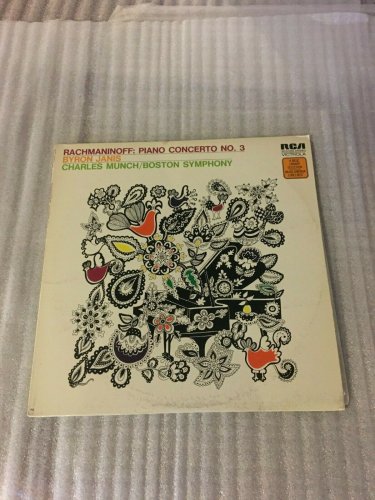 Byron Janis, Charles Munch, Boston Symphony Rachmaninoff LP~ Vinyl NM- *