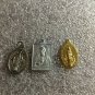 3 Vintage Medals~ Jesus- St. Patrick- Oh Mary Without Sin  J-75