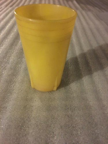 Yellow Vintage Nylon Plastic Cup Made In USA 3 1/2" Inches Tall