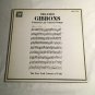 Gibbons The New York Consort Of Viols Fantasias and Consort Songs LP~Vinyl NM *