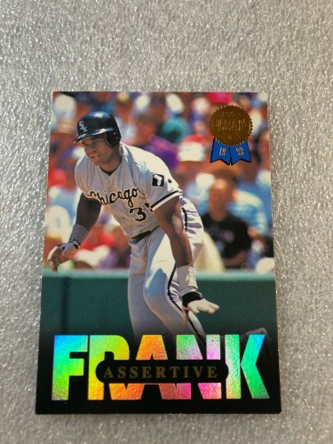 1993 Donruss, Leaf, Assertive, Frank Thomas, #5/10. HOF Insert~L-72