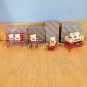 4 AVON Gift Collection Ornarment Teddies Wagon,Bench,Sled,Rocker L-99