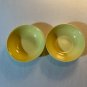 Mallo Ware 2 Yellow 52 Fruit Dish VINTAGE  P R Mallory 5 1/4"