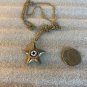 THE LEGION AMERICAN LEGION AUXILIARY STAR PENDANT AND NECKLACE OLD VINTAG J-91 *
