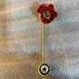 Stick Pin Vintage American Legion Auxiliary Poppy 2 1/2 Inches Long J-88 *