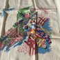 Kinkakuji Design on Corner Head Scarf T-12