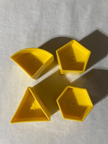 Vintage 4 Tupperware Tupper Toy Shape O Ball Replacement Shapes 2,3,5, & 6~ A