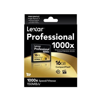 Flash Memory 150MBs Lexar professional CF 1000X UDMA7 CompactFlash Card 16GB