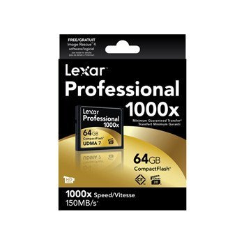 High Speed Flash Memory 150MBs Lexar professional CF 1000X UDMA7 CompactFlash Card 64GB