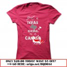 texas girl t-shirt in a canada world