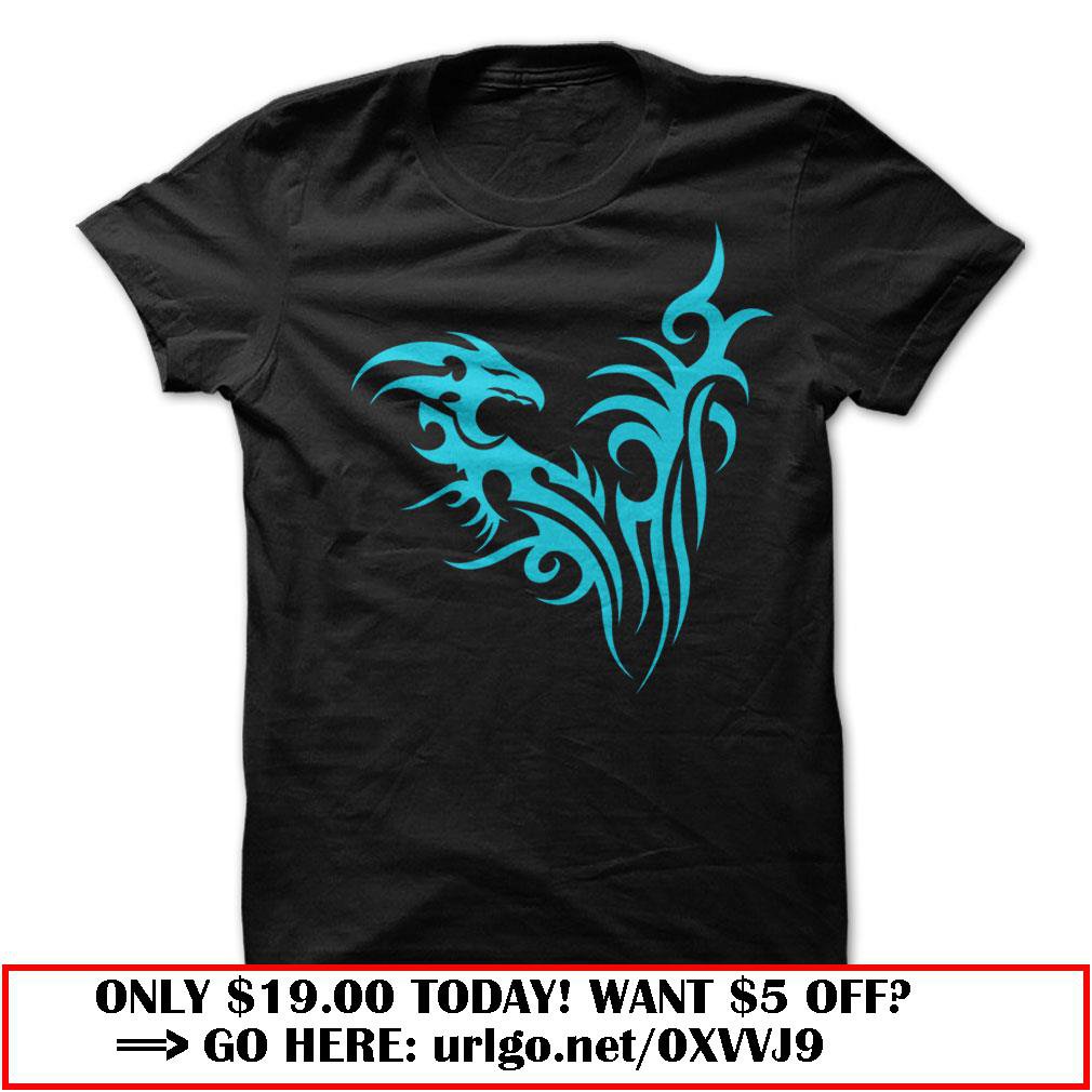blue tribal dragon