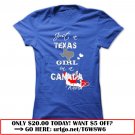 texas girl t-shirt in a canada world