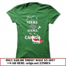 texas girl t-shirt in a canada world
