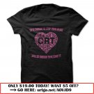 cute enough to stop your heart  -pink crt black tshirt
