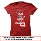 texas girl t-shirt in a canada world