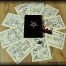 Ninth Gate book replica with original pages - black ancient cover A4 size with all AT engravings