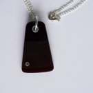 Black Vinyl Record Necklace with Swarovski