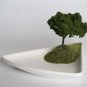 Triangle trinket tray with hill and tree
