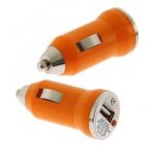 free shipping Mini USB Bullet Car Charger ( Orange )