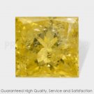 0.28 ctw, 3.58 x 3.42 mm, Canary Yellow Color, I2 Clarity, Princess Cut Diamonds