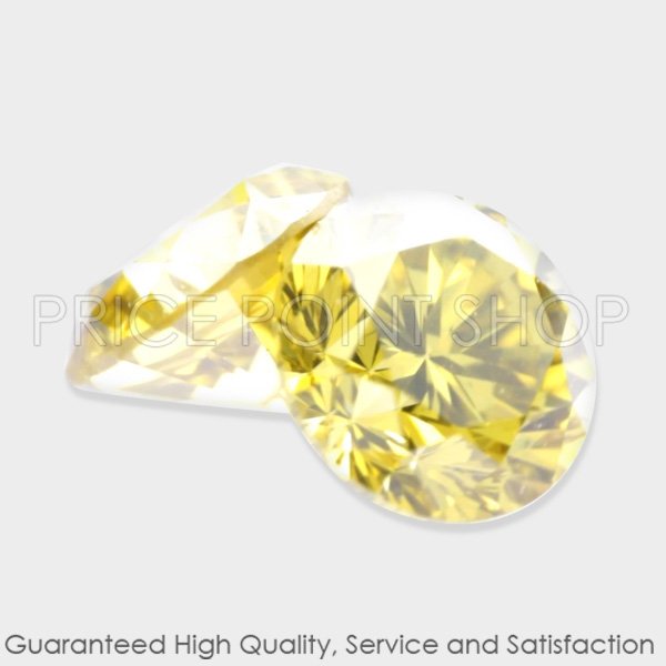 0.23 ctw, 2.88 mm, Canary Yellow, SI-3 Clarity, Round Cut Natural Diamonds Pair