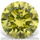 0.30 ctw, 4.26 mm Size, Canary Yellow, SI1 Clarity, Round Brilliant Real Diamonds