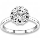 0.70 ctw 14k WG Natural I-J Color, VS - SI Clarity, Accent Diamonds Engagement Rings