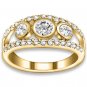 0.63 ctw 14k YG Natural I-J Color, VS - SI Clarity, Accent Diamonds Engagement Rings