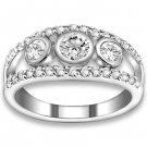 0.63 ctw 14k WG Natural I-J Color, VS - SI Clarity, Accent Diamonds Engagement Rings