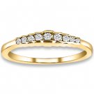 0.13 ctw 14k Yellow Gold H-I Color SI2-SI3 Clarity Natural Round Diamond Wedding Bands