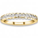 0.38 ctw 14k Yellow Gold G-H Color I1 Clarity Natural Round Diamonds Wedding Bands