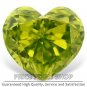 0.28 ctw, 4.20 mm x 3.84 mm, Lime Color, VVS1 Clarity, Heart Shape Loose Diamonds