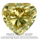 0.20 ctw, 3.80 x 3.53 mm, Canary Yellow, VVS1 Clarity, Heart Shape Loose Diamonds