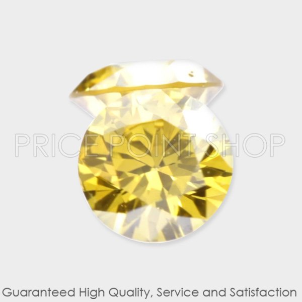 0.17 ctw, 2.70 mm, Canary Yellow, SI1 Clarity, Round Cut Matching Diamonds Pair
