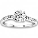0.62 ctw 14k WG Natural I-J Color, VS - SI Clarity, Accent Diamonds Engagement Rings