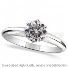 14k White Gold 0.75 ctw I - J Color VS - SI Clarity Certified Solitaire Diamonds Engagement Rings