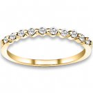 0.20 ctw 14k Yellow Gold H-I Color SI2-SI3 Clarity Natural Round Diamonds Wedding Bands