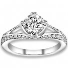 0.80 ctw 14k WG Natural G-H Color, I1 Clarity, Accent Diamonds Engagement Rings