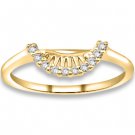 0.10 ctw 14k Yellow Gold H-I Color SI2-SI3 Clarity Natural Round Diamonds Wedding Bands