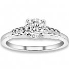 1.10 ctw 14k WG Natural G-H Color, I1 Clarity, Accent Diamonds Engagement Rings