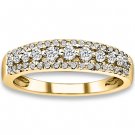 0.43 ctw 14k Yellow Gold I-J Color VS-SI Clarity Natural Round Diamonds Wedding Bands