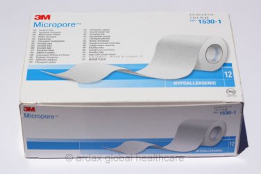 MICROPORE TAPE 2.5CM X 9.1M X12 ROLLS GENUINE 3M BRAND