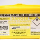SHARPS BIN/BOX 1 LITRE COMPACT LIGHTWEIGHT + HANDLE
