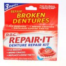 DENTURE REPAIR KIT DENTEMP D.O.C. X 3 REPAIRS PER PACK