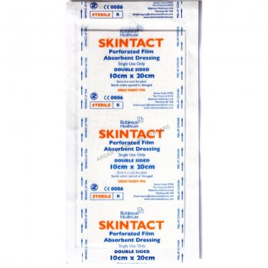SKINTACT PERFORATED FILM ABSORBENT DRESSING 10CM X 20CM - STERILE X 10 PCS