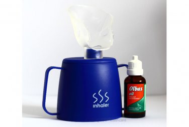 OLBAS OIL 28ML + STEAM INHALER COLDS SINUS CONGESTION