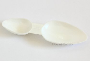 MEDICINE SPOON MEASURE PLASTIC DOUBLE END 2.5 & 5ML x20