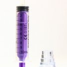 ORAL SYRINGE 10ML REUSABLE  PURPLE & ADAPTOR x 5 PACKS